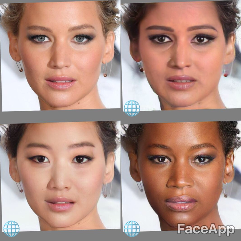 Los filtros, aplicados sobre la actriz Jennifer Lawrence.
